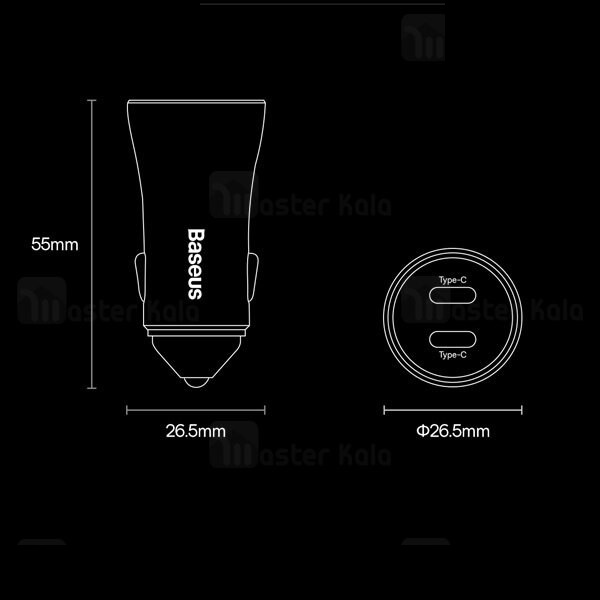 شارژر فندکی 40 وات بیسوس مدل CGJP000013 شارژر فندکی 40 وات بیسوس مدل CGJP000013