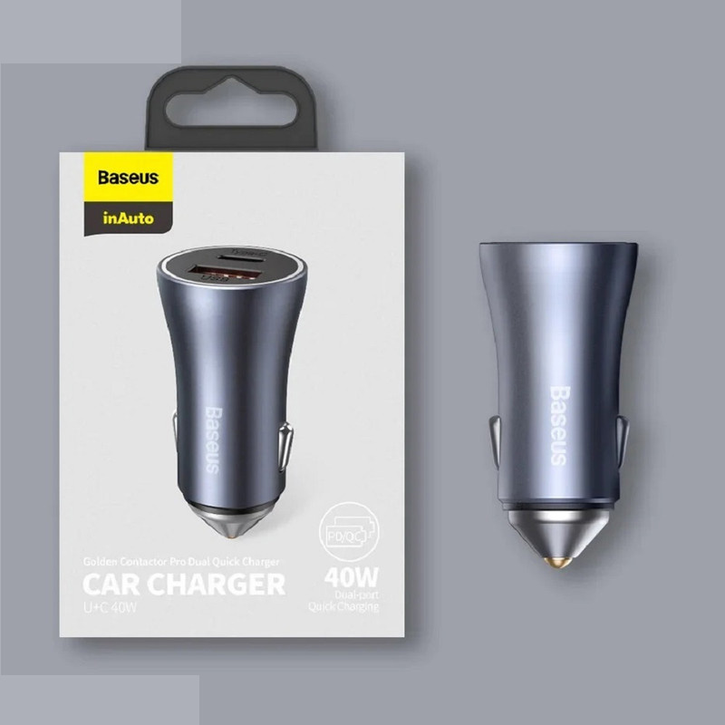 شارژر فندکی 40 وات بیسوس مدل Golden Contactor Pro