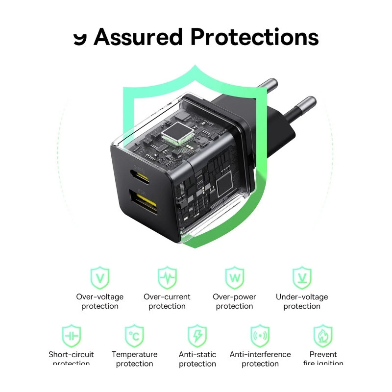 شارژر دیواری 20 وات دو پورت بیسوس مدل P10111608