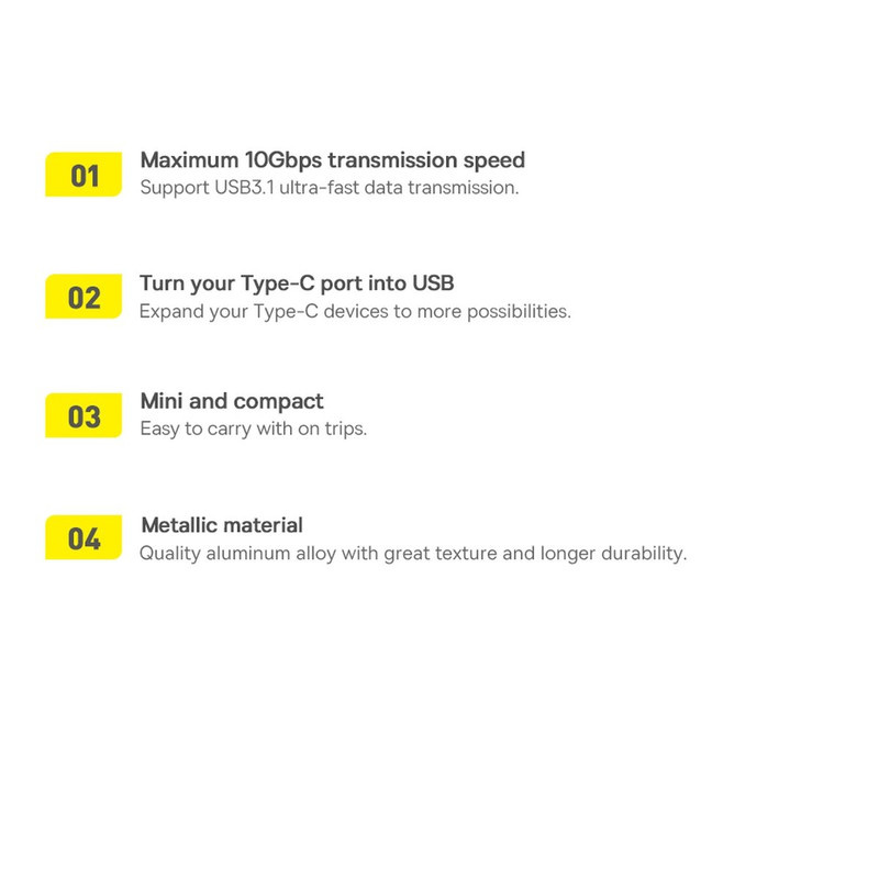 مبدل USB-C به USB3.1 باسئوس مدل Ingenuity Series Mini OTG Adaptor ZJJQ000001 مبدل USB-C به USB3.1 باسئوس مدل Ingenuity Series Mini OTG Adaptor ZJJQ000001
