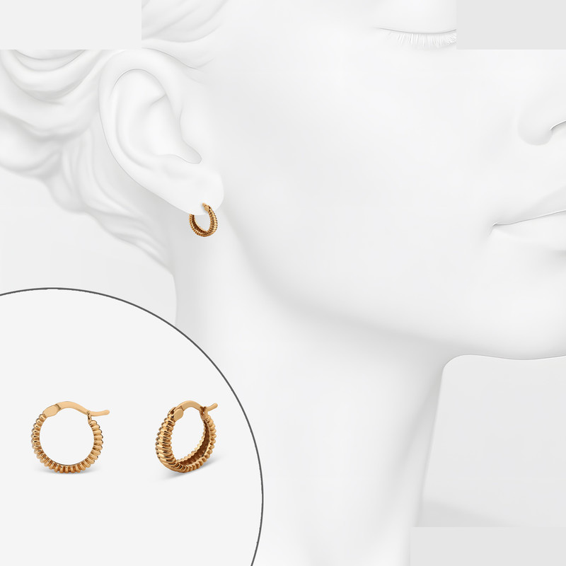 گوشواره کلیپسی طلا 18 عیار زنانه ماوی گالری مدل نبات