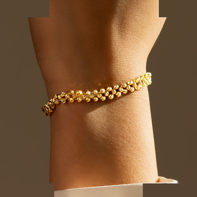 دستبند زنجیری طلا 18 عیار زنانه ماوی گالری مدل البر رویال مارشال دستبند زنجیری طلا 18 عیار زنانه ماوی گالری مدل البر رویال مارشال