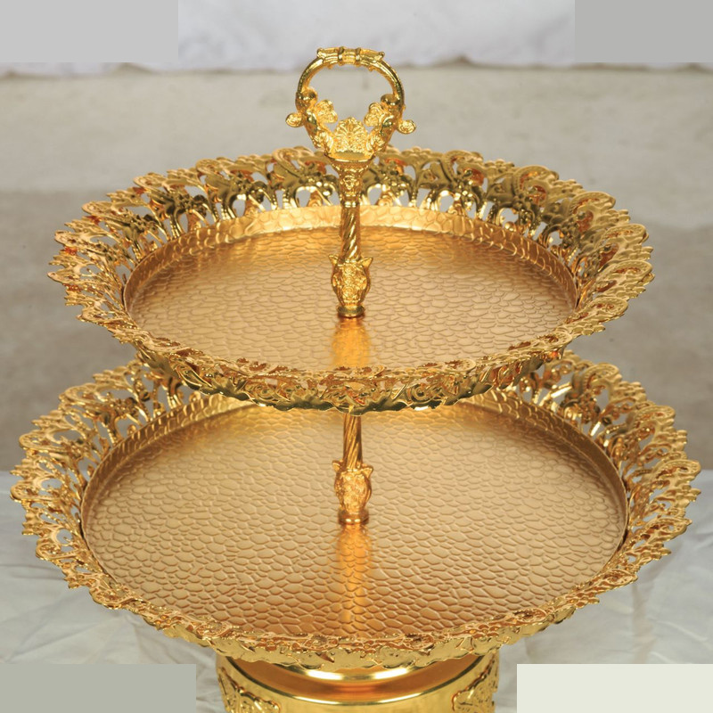 شیرینی خوری چشمه نور مدل 2 طبقه کد B8033-G