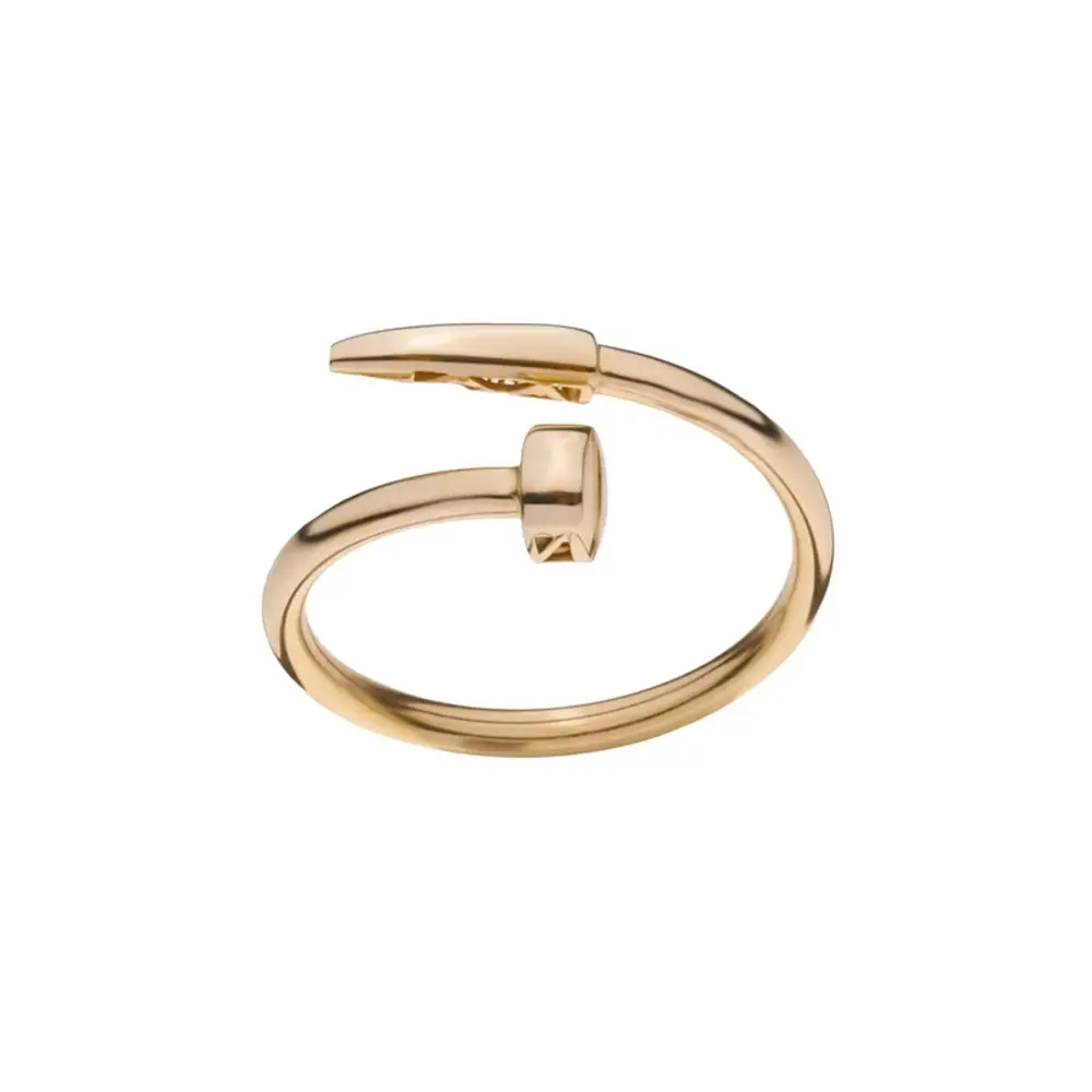 نیم ست طلا 18 عیار زنانه انگشتر دستبند بنگل RS میخی فری سایز