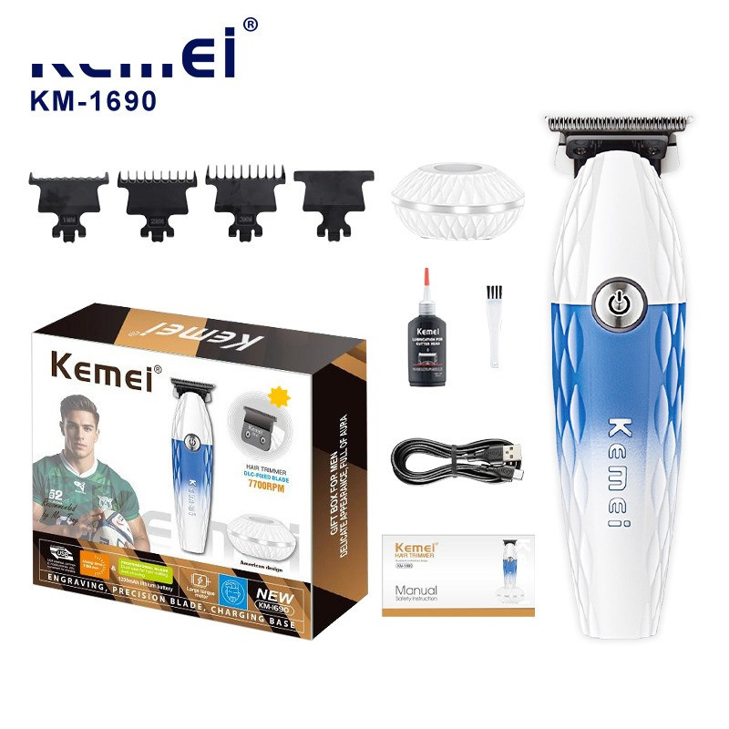 ماشین اصلاح موی سر و صورت شارژی کیمی مدل KM-1690 ماشین اصلاح موی سر و صورت شارژی کیمی مدل KM-1690