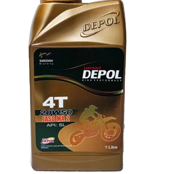 روغن موتور سیکلت مدل DEPOL-20W50-SL-MA2-1L حجم یک لیتر روغن موتور سیکلت مدل DEPOL-20W50-SL-MA2-1L حجم یک لیتر