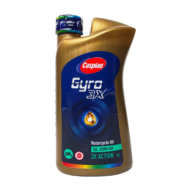 روغن موتور سیکلت کاسپین مدل GYRO-20W50-SL-MA حجم یک لیتر روغن موتور سیکلت کاسپین مدل GYRO-20W50-SL-MA حجم یک لیتر