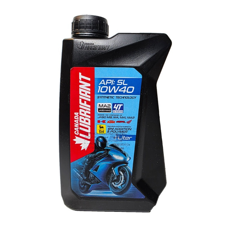 روغن موتور سیکلت لوبریفنت کانادا مدل 10W40-SL-MA2 حجم یک لیتر