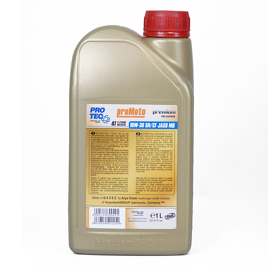 روغن موتورسیکلت پروتک مدل 10W30-SN/CF-MB حجم ۱ لیتر