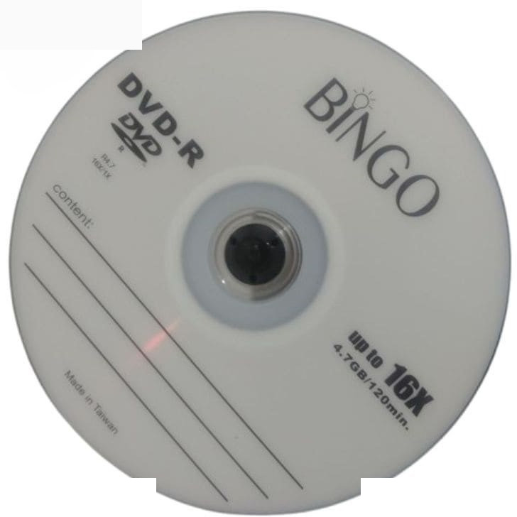 دی وی دی خام بینگو کد 4.7 G بسته 50 عددی
