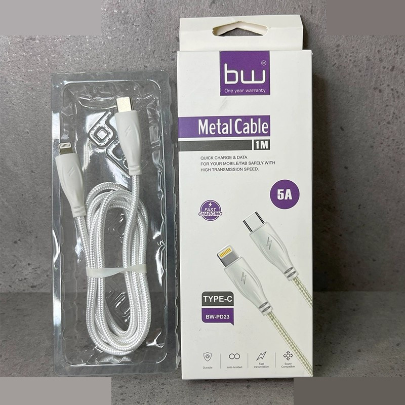 کابل تبدیل USB-C به لایتنینگ بی دبلیو مدل BW-PD23 طول 1 متر