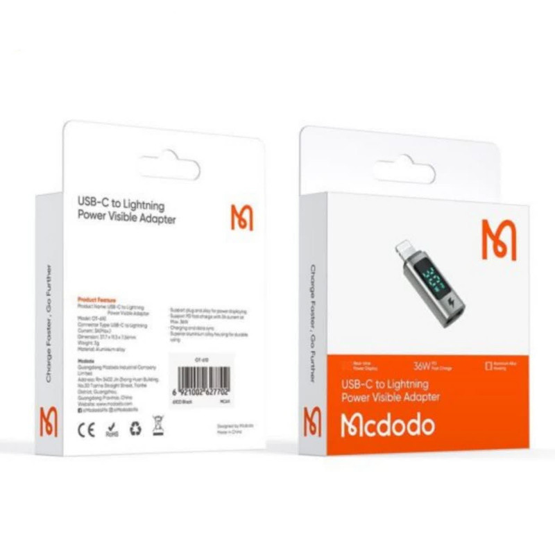 مبدل USB-C به لایتنینگ مک دودو مدل OT-6100 مبدل USB-C به لایتنینگ مک دودو مدل OT-6100