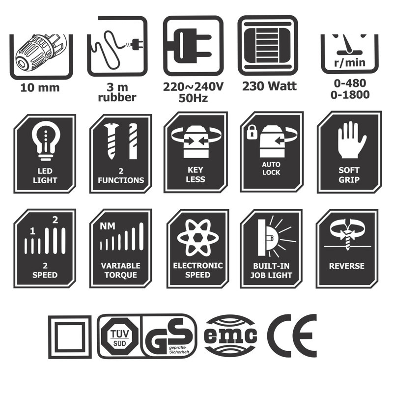 دریل پیچ گوشتی کنزاکس مدل KDD-1230 دریل پیچ گوشتی کنزاکس مدل KDD-1230