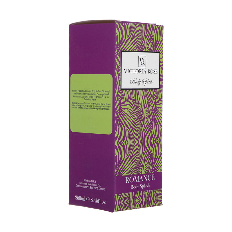 بادی اسپلش زنانه ویکتوریا رز مدل romance حجم 250 میلی لیتر