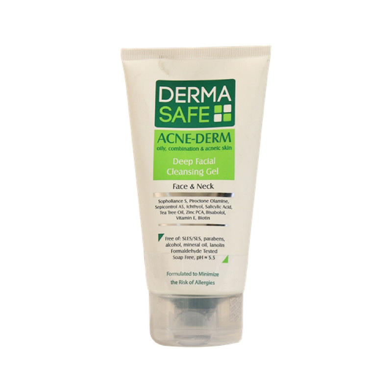 ژل شوینده صورت درماسیف سری Acne Derm مدل Deep Facial حجم ۱۵۰ میلیلیتر ژل شوینده صورت درماسیف سری Acne Derm مدل Deep Facial حجم ۱۵۰ میلیلیتر