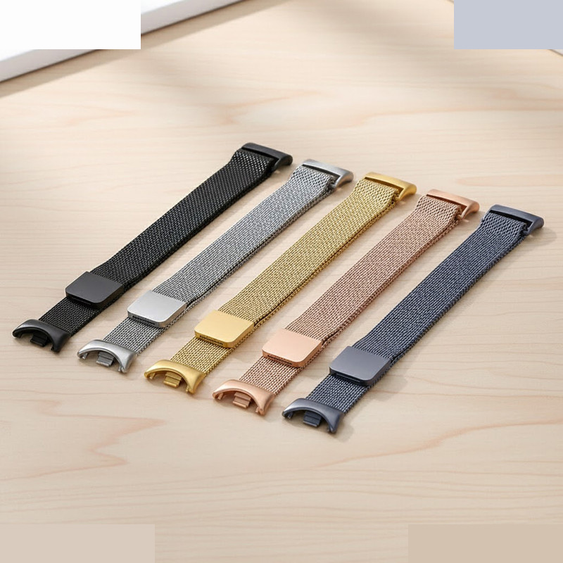 بند آکوآرا مدل Milanese مناسب برای ساعت هوشمند شیائومی Mi Band 8 / 9 / 10 12mm