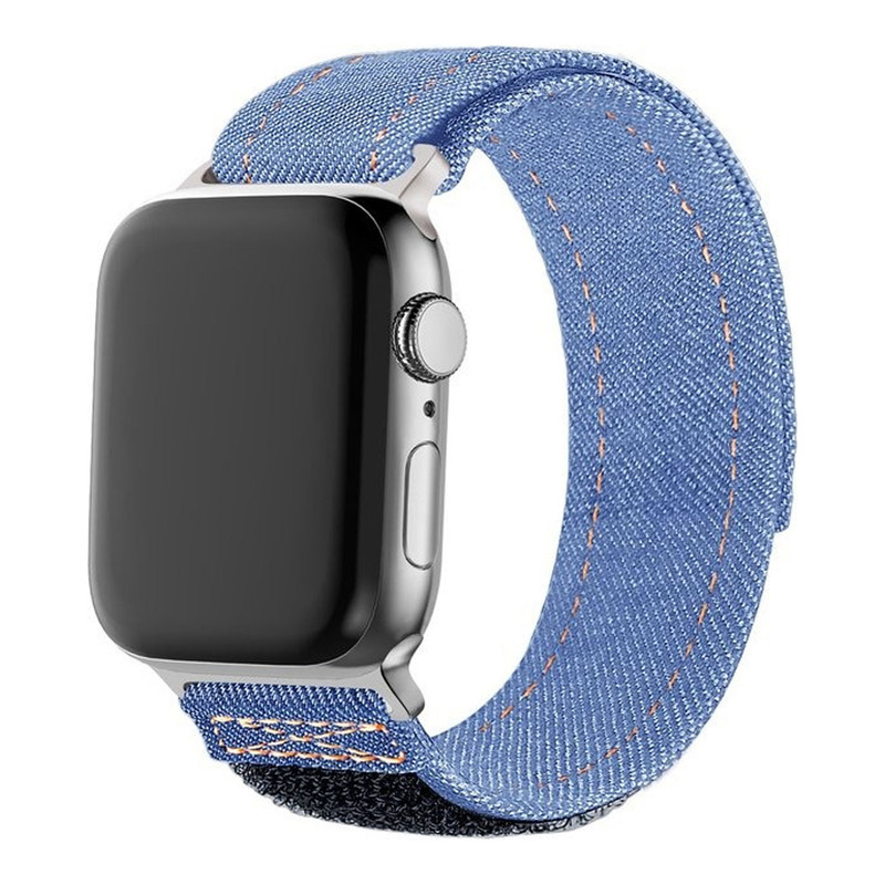 بند آکوآرا مدل Denim Velcro مناسب برای اپل واچ 46 میلیمتری سری 10/11 بند آکوآرا مدل Denim Velcro مناسب برای اپل واچ 46 میلیمتری سری 10/11