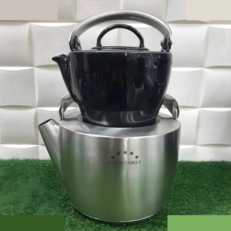 ست کتری و قوری هپی فمیلی مدل MAT گنجایش کتری 2.5 لیتر گنجایش قوری 1 لیتر