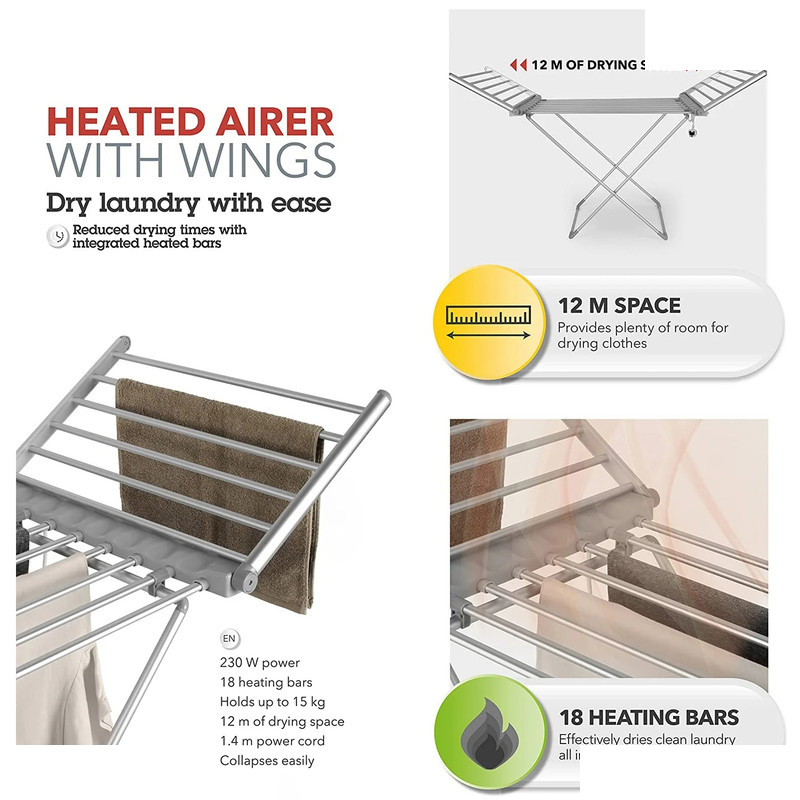 بند رخت مدل خشک کن برقی