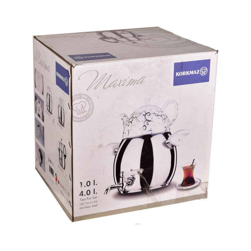 ست کتری قوری کرکماز کد 020 گنجایش کتری 4 لیتر گنجایش قوری 1 لیتر