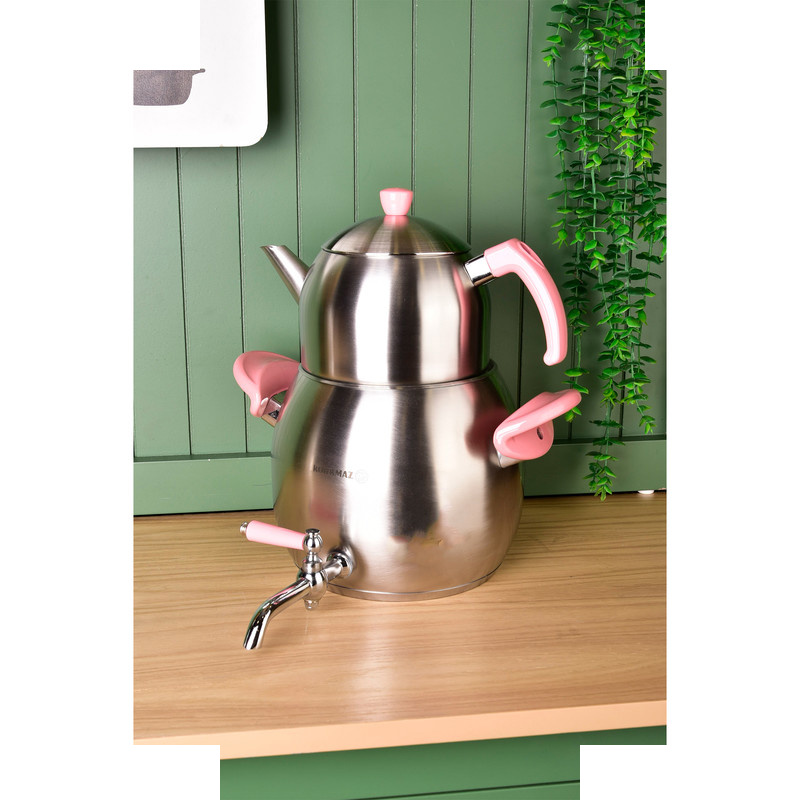 ست کتری قوری کرکماز کد 023 گنجایش کتری 4 لیتر گنجایش قوری 1 لیتر