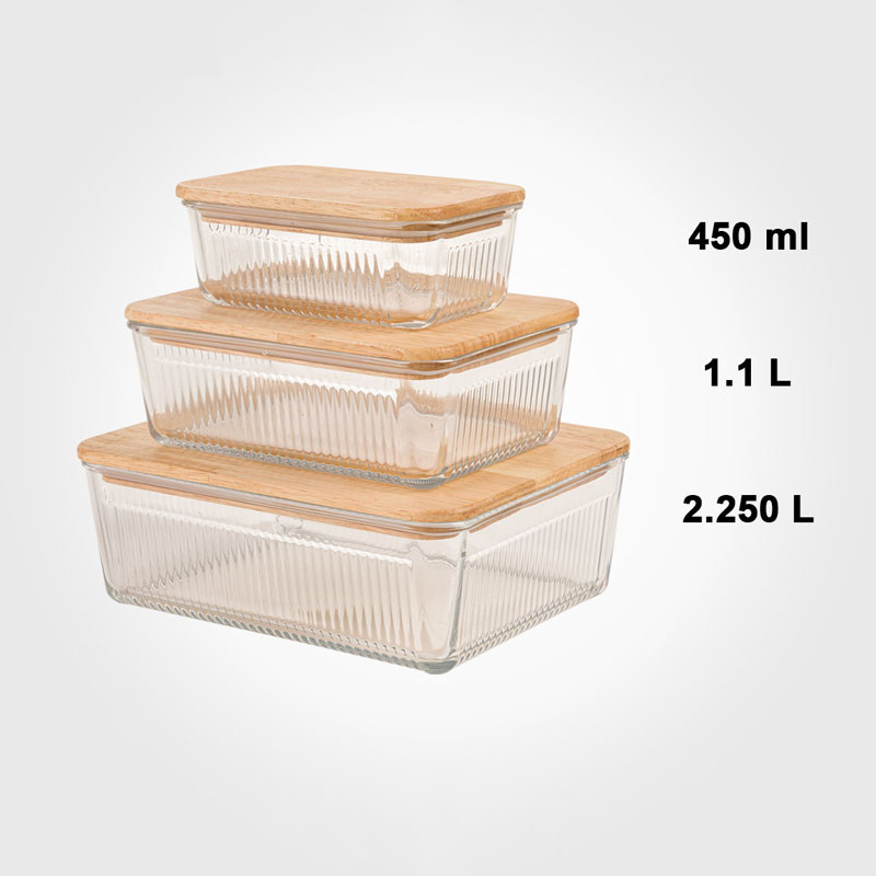 ظرف نگهدارنده لیمون مدل مستطیل کد 2211 بسته 3 عددی