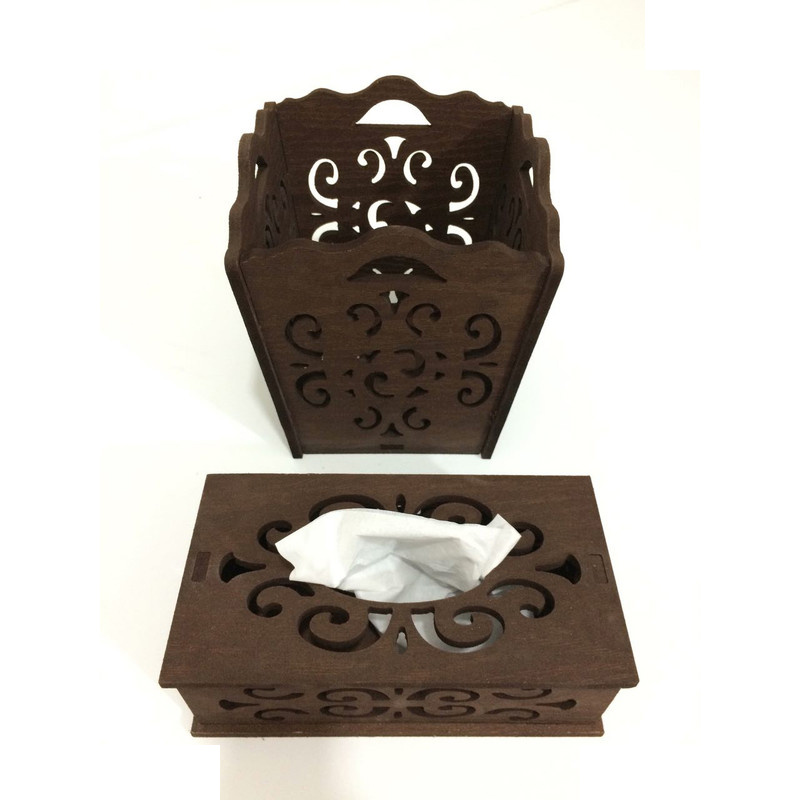 ست سطل و جای دستمال کاغذی مدل Az05