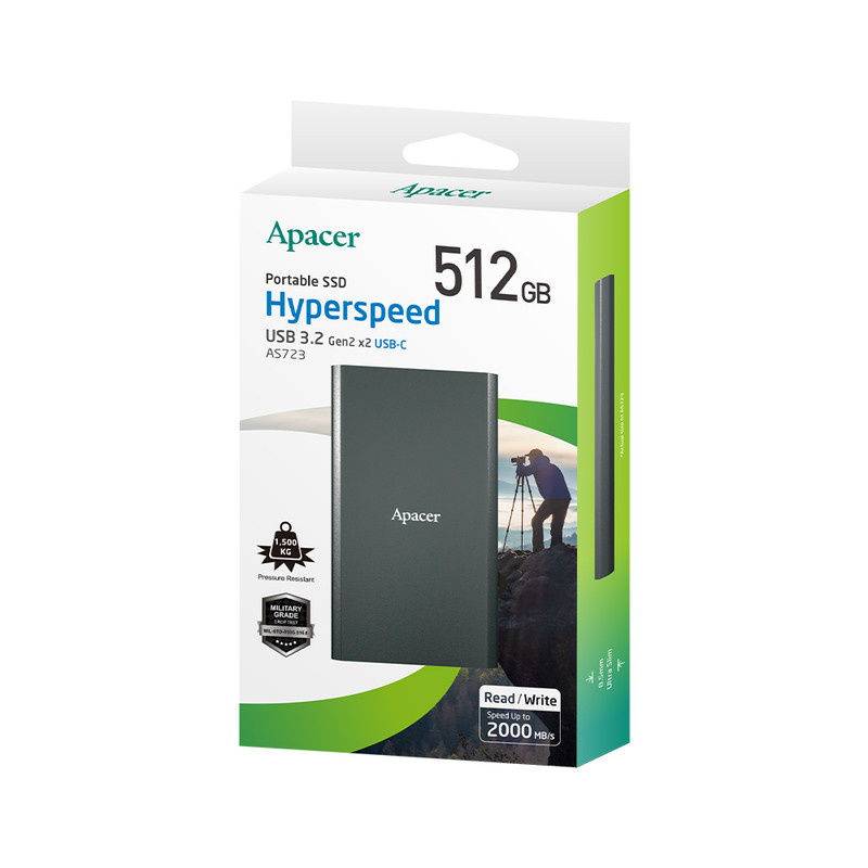 اس اس دی اکسترنال اپیسر مدل AS723 ظرفیت 512 گیگابایت رابط USB 3.2 Gen2 اس اس دی اکسترنال اپیسر مدل AS723 ظرفیت 512 گیگابایت رابط USB 3.2 Gen2