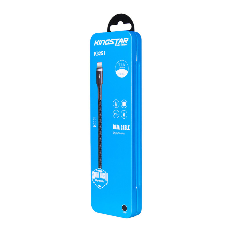 کابل تبدیل USB به لایتنینگ کینگ استار مدل K325i طول 1 متر کابل تبدیل USB به لایتنینگ کینگ استار مدل K325i طول 1 متر