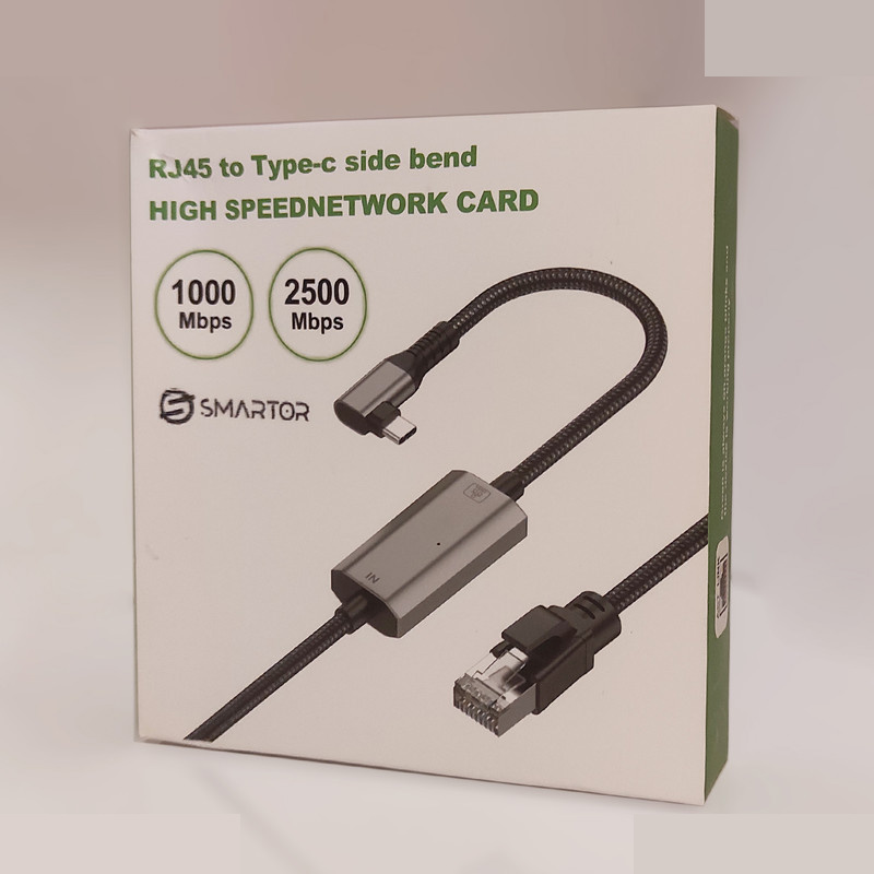 کابل تبدیل RJ45 به USB-C اسمارطور مدل RJ-C-90 طول 1.2 متر کابل تبدیل RJ45 به USB-C اسمارطور مدل RJ-C-90 طول 1.2 متر