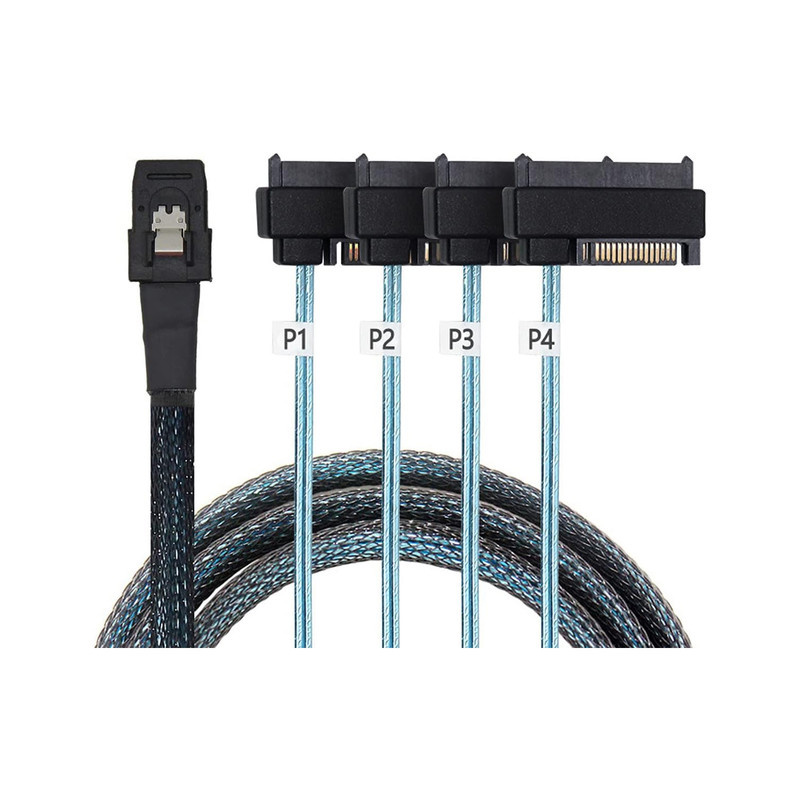 کابل تبدیل Mini SAS SFF-8087 به چهار پورت 29pin SFF-8482 با تغذیه ساتا 15 پین اسمارطور مدل SM275 کابل تبدیل Mini SAS SFF-8087 به چهار پورت 29pin SFF-8482 با تغذیه ساتا 15 پین اسمارطور مدل SM275
