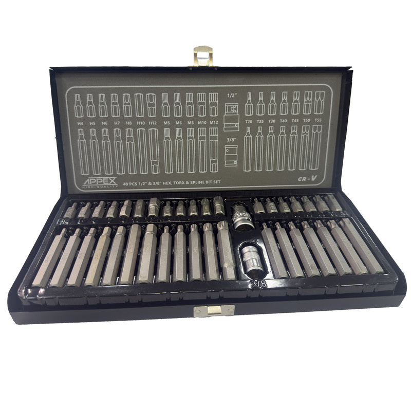 آچار بیت اپکس مدل SMT-APPEX-40PCS-APX-4060-NEW SERIES مجموعه 40 عددی