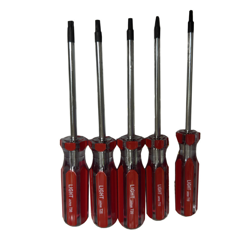 پیچ گوشتی ستاره ای لایت مدل SMT-LIGHT--JAPAN-TX-S500-T10-T305PCS بسته 5 عددی پیچ گوشتی ستاره ای لایت مدل SMT-LIGHT--JAPAN-TX-S500-T10-T305PCS بسته 5 عددی
