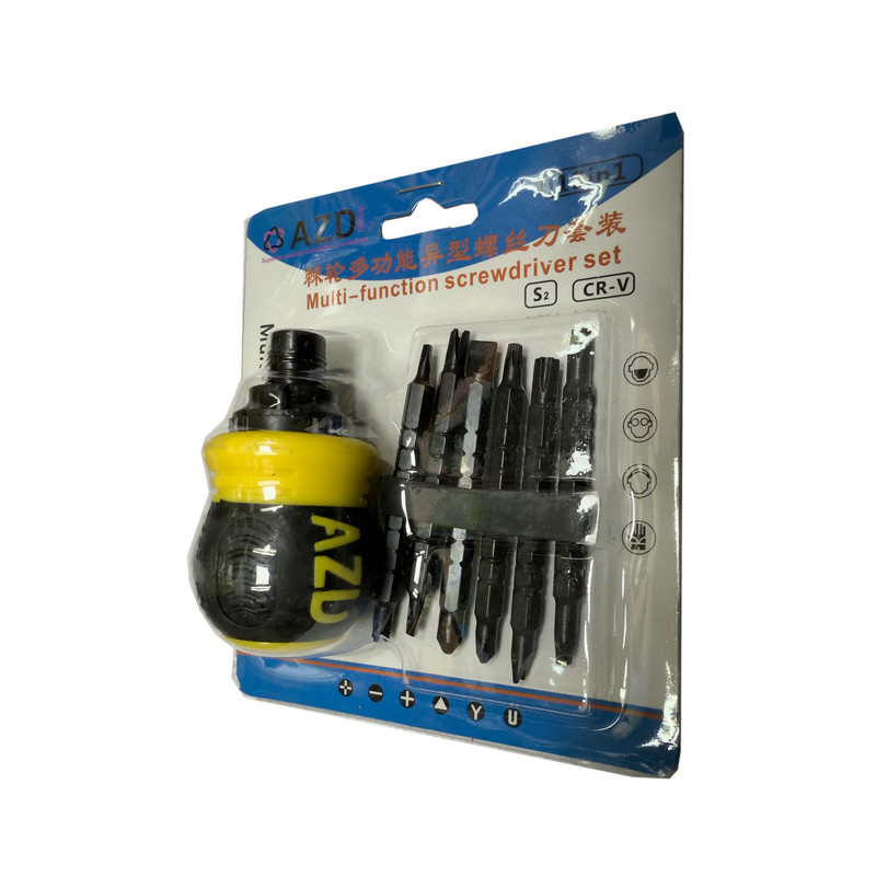 پیچ گوشتی مشتی جغجغه ای ای زد دی مدل همه کاره کد SMT-AZD-13IN1-S2-CR-V بسته 7 عددی پیچ گوشتی مشتی جغجغه ای ای زد دی مدل همه کاره کد SMT-AZD-13IN1-S2-CR-V بسته 7 عددی
