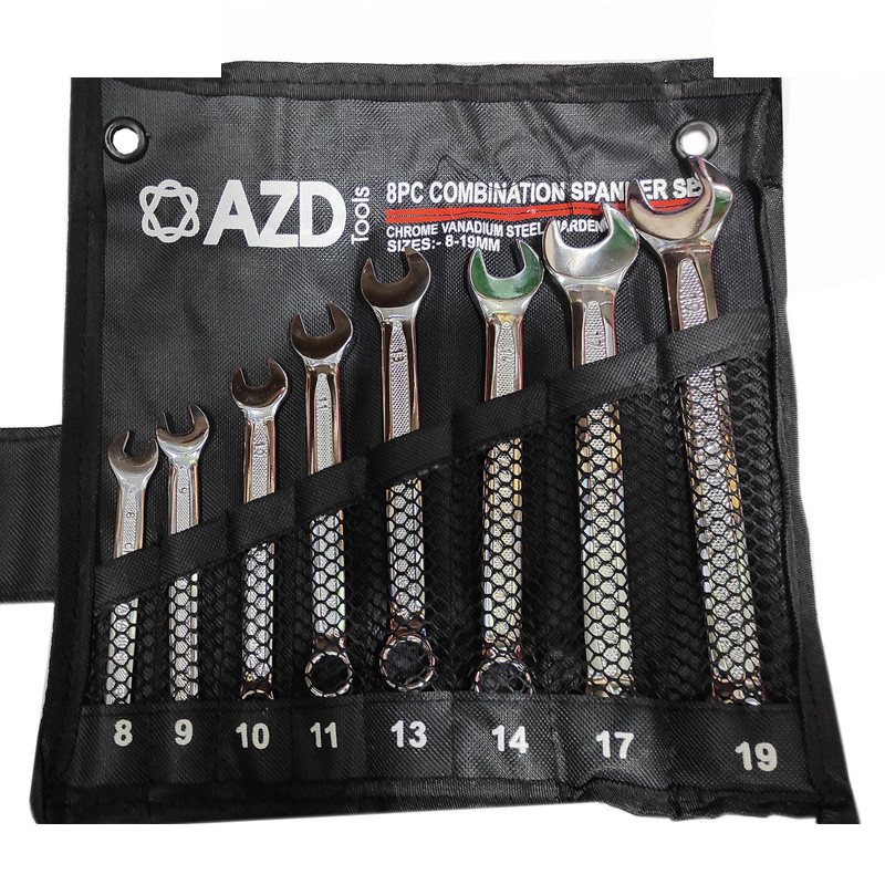 آچار یکسر تخت و یکسر رینگی  ای زد دی مدل SMT-SZD-11PCS-INDIATOOLS مجموعه 8 عددی