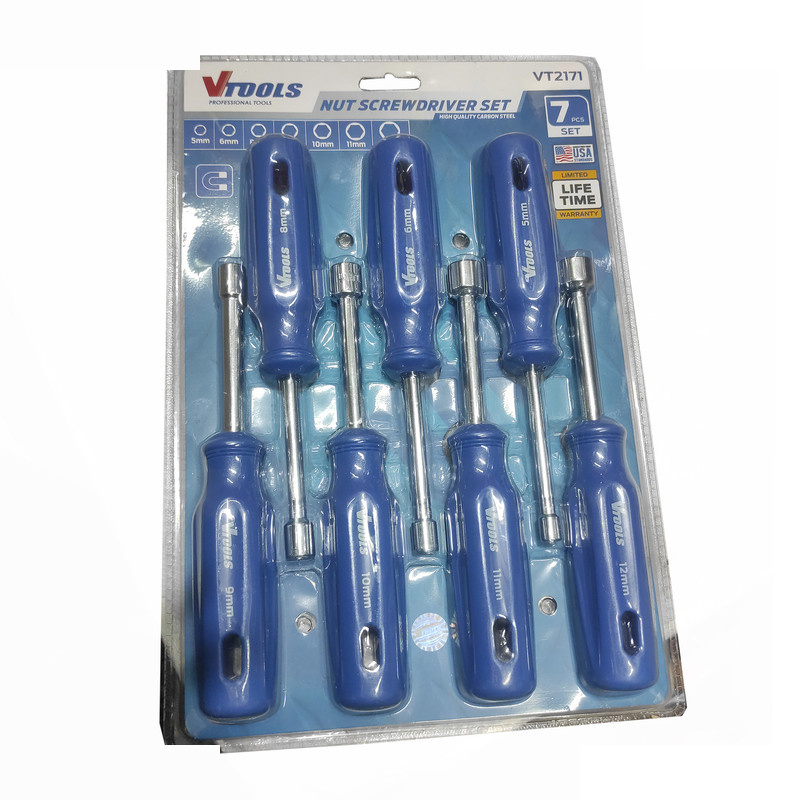 پیچ گوشتی بکسی وی تولز مدل SMT-NUTSCREWDRIVERSET-7PCS بسته 7 عددی پیچ گوشتی بکسی وی تولز مدل SMT-NUTSCREWDRIVERSET-7PCS بسته 7 عددی