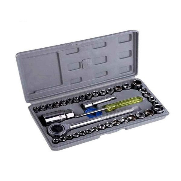 مجموعه 40 عددی آچار بکس و دسته آچار مدل آیوا