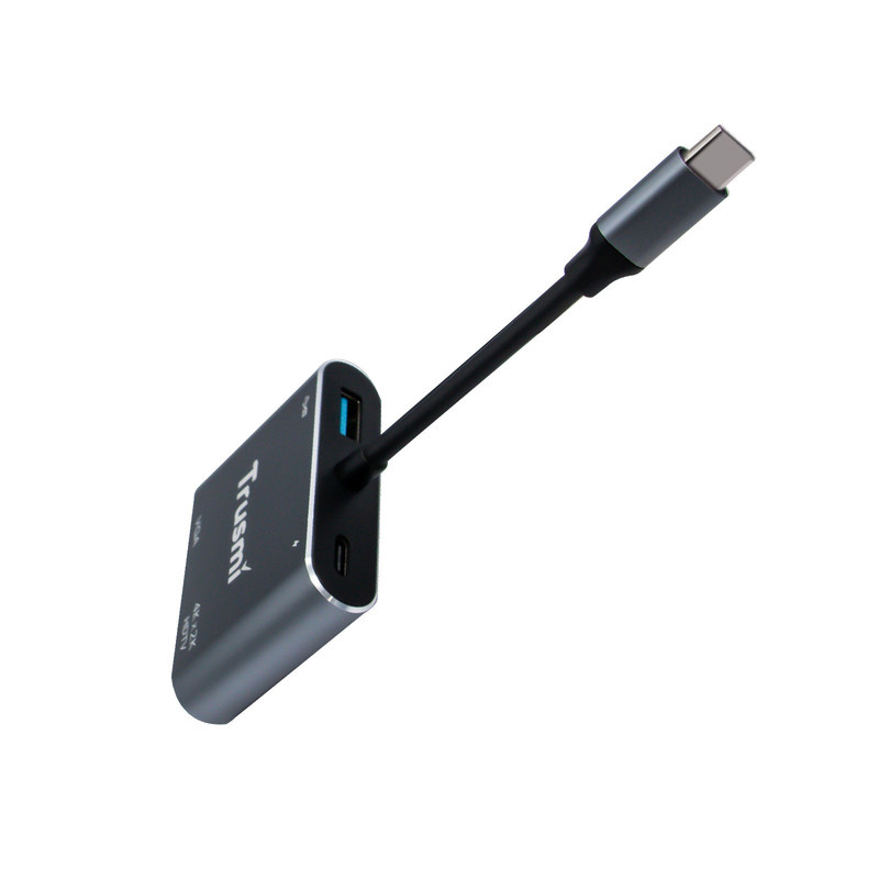 مبدل USB-C به HDMI/USB3.0/VGA تراسمی مدل DS01-03 مبدل USB-C به HDMI/USB3.0/VGA تراسمی مدل DS01-03