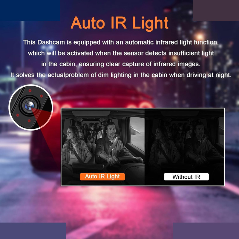 دوربین ثبت وقایع خودرو مدل 3 لنز RoadLens-F31-WiFi