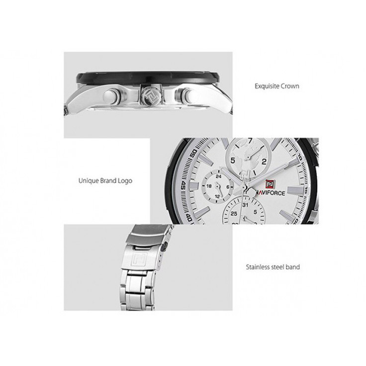 ساعت مچی عقربهای مردانه نیوی فورس مدل NF9089M -S-W ساعت مچی عقربهای مردانه نیوی فورس مدل NF9089M -S-W