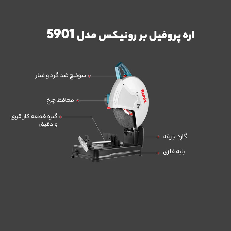 اره پروفیل بر رونیکس مدل 5901 اره پروفیل بر رونیکس مدل 5901
