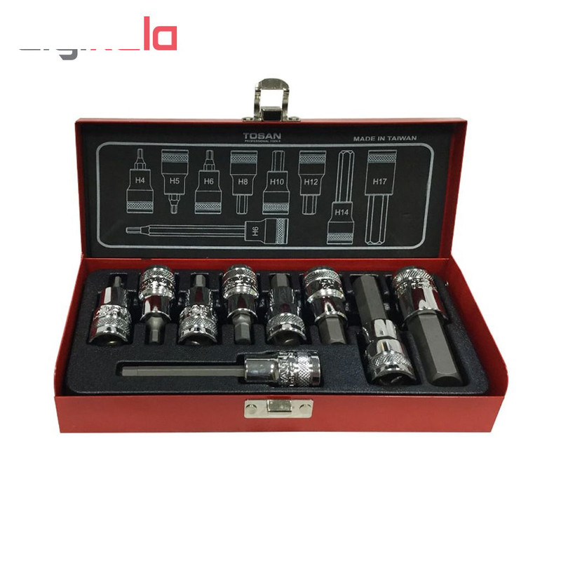 مجموعه 9 عددی سری آچار بکس توسن مدل T1253-9H
