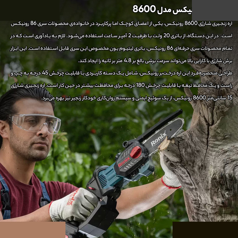 اره زنجیری رونیکس مدل 8600 اره زنجیری رونیکس مدل 8600