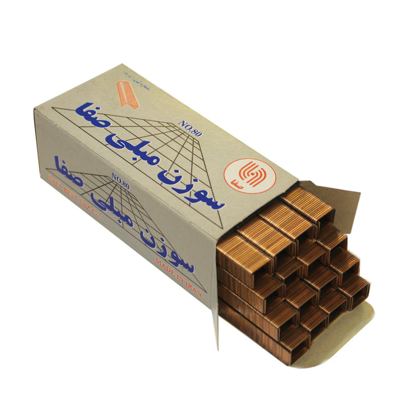 سوزن منگنه مبلی صفا کد 100 سایز 80/10 بسته 4000 عددی سوزن منگنه مبلی صفا کد 100 سایز 80/10 بسته 4000 عددی