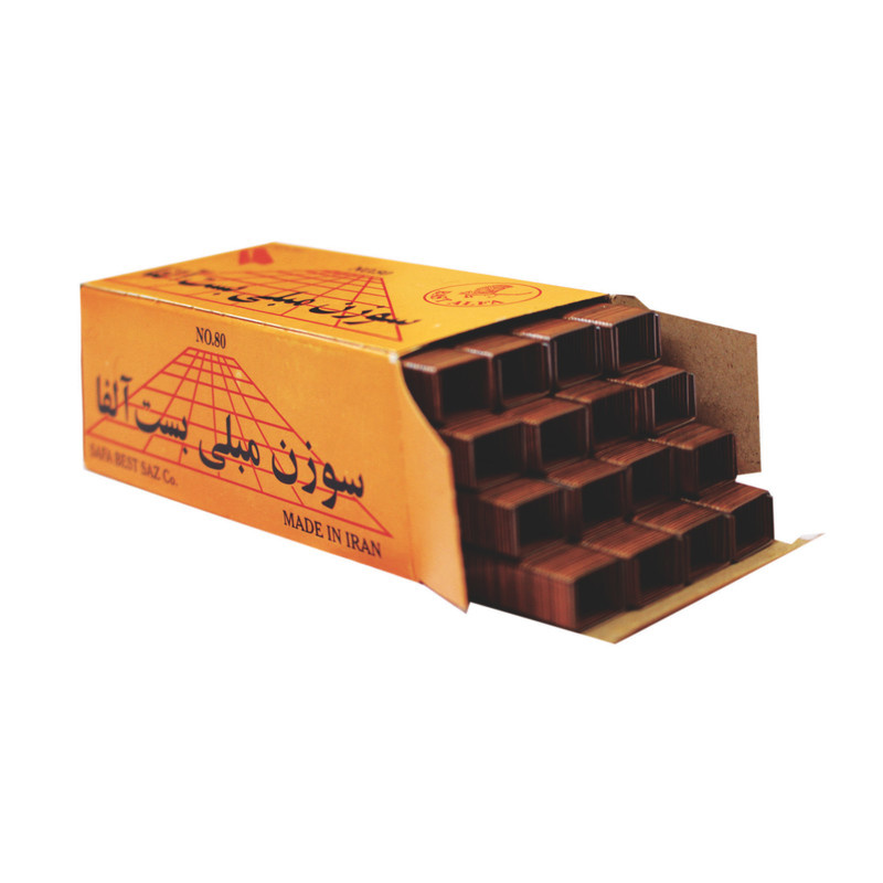 سوزن منگنه مبلی بست آلفا مدل 80/6 بسته 6000 عددی سوزن منگنه مبلی بست آلفا مدل 80/6 بسته 6000 عددی