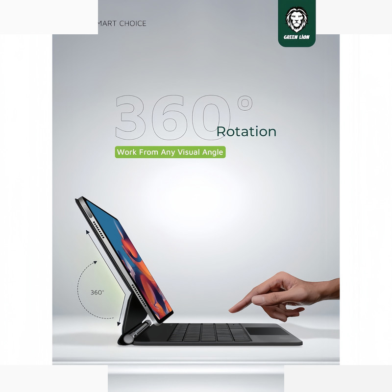 کیف کلاسوری کیبورد دار گرین لاین مدل Magic مناسب برای تبلت اپل iPad Air 13 (2024) / iPad Pro 12.9 (3rd Gen to 6th Gen) کیف کلاسوری کیبورد دار گرین لاین مدل Magic مناسب برای تبلت اپل iPad Air 13 (2024) / iPad Pro 12.9 (3rd Gen to 6th Gen)