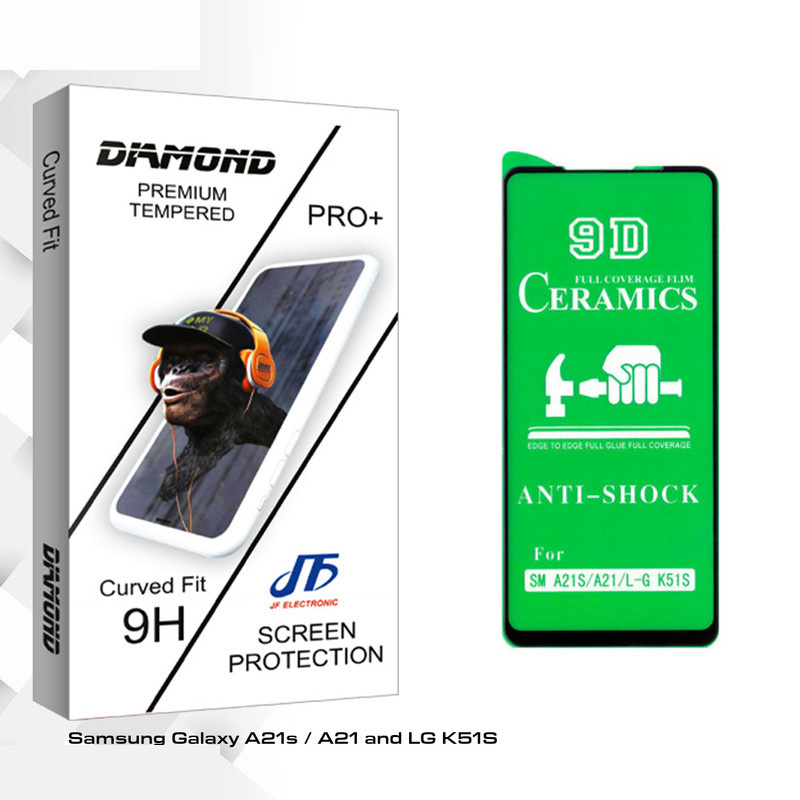 محافظ صفحه نمایش سرامیکی جی اف مدل Diamond glass مناسب برای گوشی موبایل سامسونگ Galaxy A21s / A21 / ال جی K51S محافظ صفحه نمایش سرامیکی جی اف مدل Diamond glass مناسب برای گوشی موبایل سامسونگ Galaxy A21s / A21 / ال جی K51S