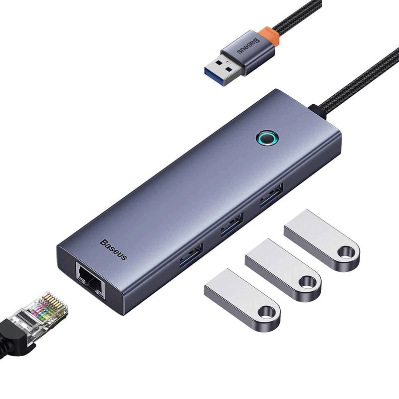 هاب 4 پورت USB 3.0 بیسوس مدل UltraJoy Series 4 BS-OH109 هاب 4 پورت USB 3.0 بیسوس مدل UltraJoy Series 4 BS-OH109