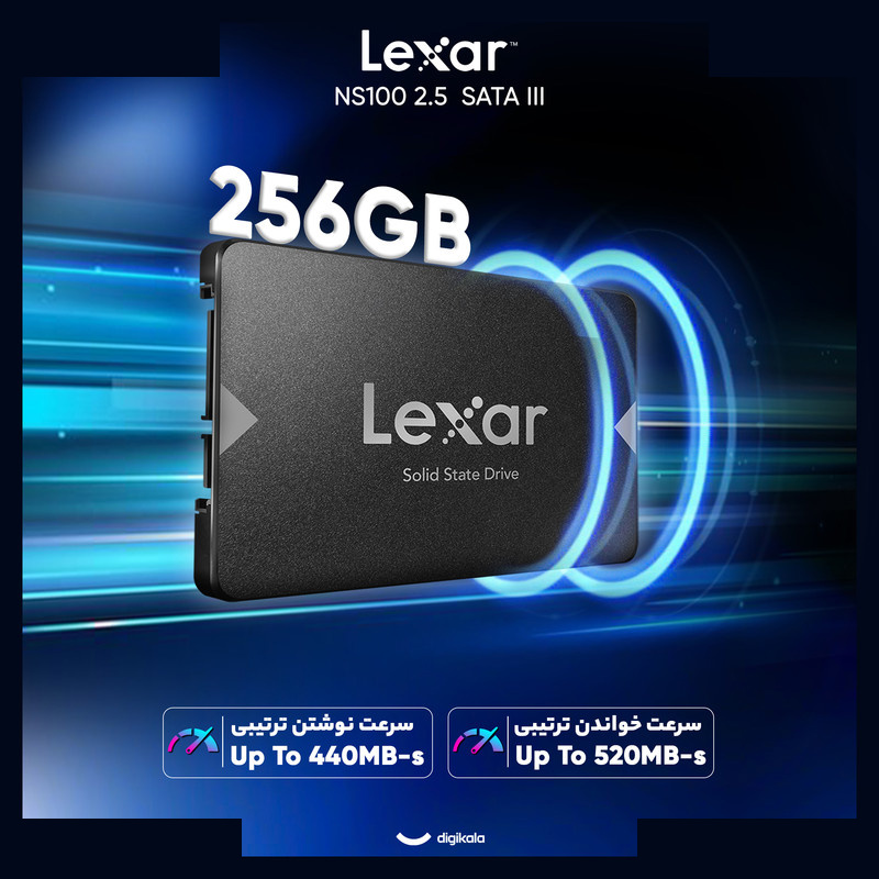 اس اس دی اینترنال SATA III لکسار مدل NS100 ظرفیت 256 گیگابایت اس اس دی اینترنال SATA III لکسار مدل NS100 ظرفیت 256 گیگابایت