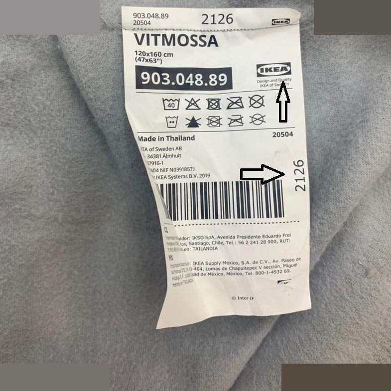 پتو مسافرتی ایکیا مدل VITMOSSA کد 2126 سایز 160x120 سانتی متر پتو مسافرتی ایکیا مدل VITMOSSA کد 2126 سایز 160x120 سانتی متر